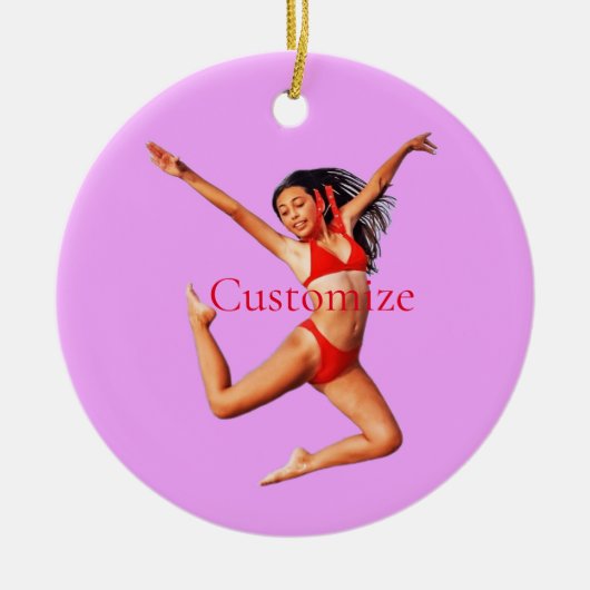 Dansende Bikini Model Thunder_Cove Keramisch Ornament (Voorkant)