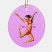 Dansende Bikini Model Thunder_Cove Keramisch Ornament (Links)