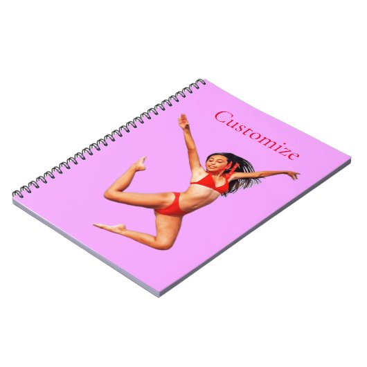 Dansende Bikini Model Thunder_Cove Notitieboek (Linkerzijde)