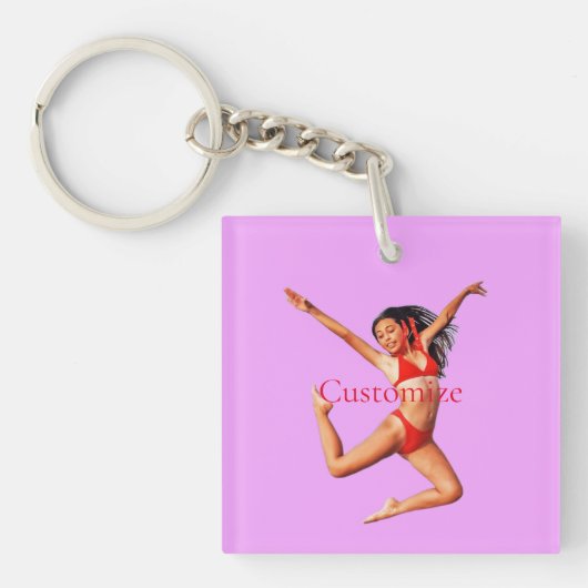 Dansende Bikini Model Thunder_Cove Sleutelhanger (Voorkant)
