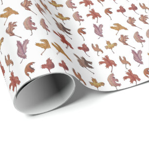 Dansende blaadjes cadeaupapier