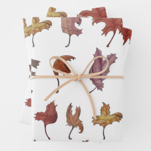 Dansende blaadjes inpakpapier vel