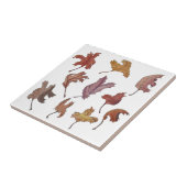 Dansende blaadjes tegeltje (Zijkant)