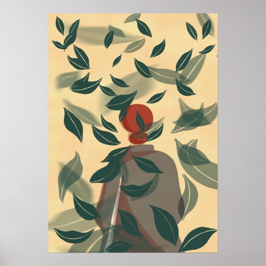 Dansende bladeren poster (Voorkant)