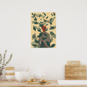 Dansende bladeren poster (Keuken)
