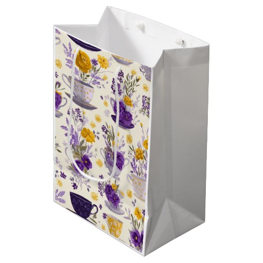 Dansende bloem medium cadeauzakje (Voorkant Gekanteld)