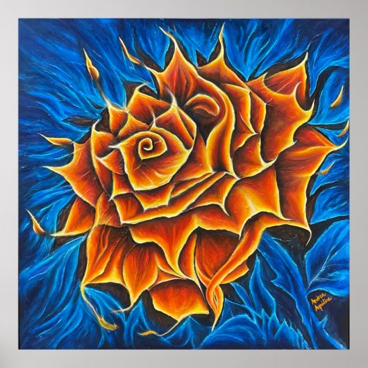 dansende bloem poster (Voorkant)