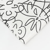 Dansende bloemen fleece deken (Hoek)