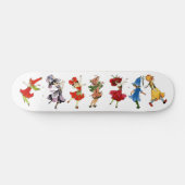 Dansende Bloemkinderen Skateboard (Horizontaal)
