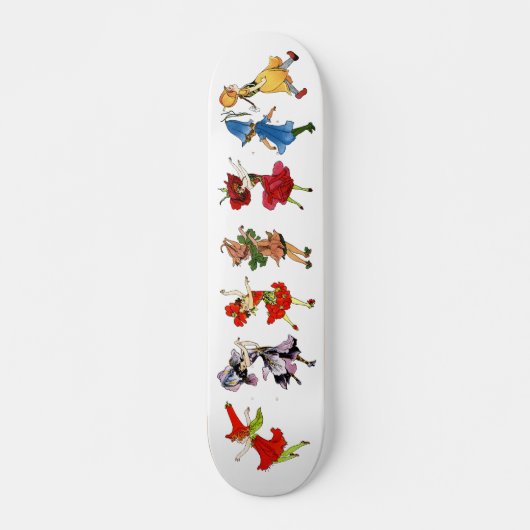 Dansende Bloemkinderen Skateboard (Voorkant)