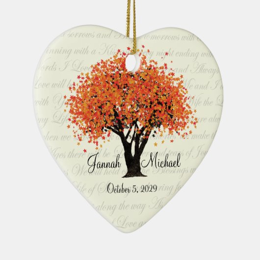 Dansende Blooms Trouwfoto Keramisch Ornament (Rechts)