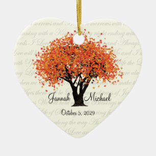 Dansende Blooms Trouwfoto Keramisch Ornament