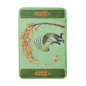 Dansende boomval laat fluit Kokopelli achter Badmat (Voorkant Verticaal)