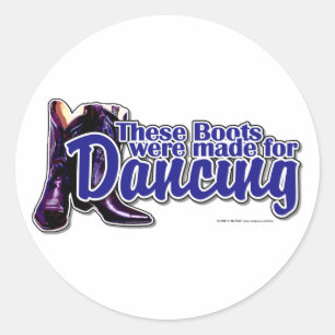 Dansende Boots Ronde Sticker