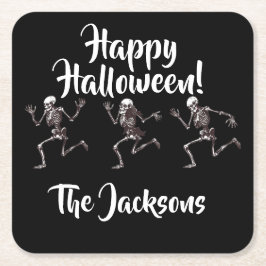 Dansende Botten Vierkante Kartonnen Onderzetter