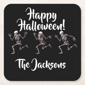 Dansende Botten Vierkante Kartonnen Onderzetter