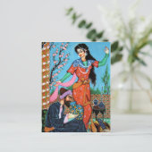 Dansende briefkaarten Nymph en Poet (Staand voorkant)