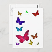 Dansende Butterflies Briefkaart (Voorkant / Achterkant)