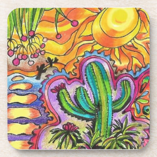 Dansende cactus bier onderzetter