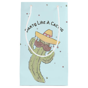 Dansende Cactus met Mustache in Sombrero Klein Cadeauzakje