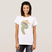 Dansende Cactus met Mustache in Sombrero T-shirt (Voorkant volledig)