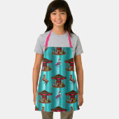 Dansende Carrousel Paarden Aqua Schort (Insitu)