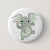Dansende Cartoon Elephant Button Badge (Voorkant)