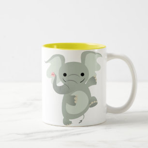 Dansende Cartoon Elephant Mok