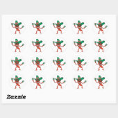 Dansende Chili Pepper Ronde Sticker (Vel)