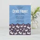 Dansende CRAB FEST FEAST Dinner Party nodiging Kaart (Staand voorkant)