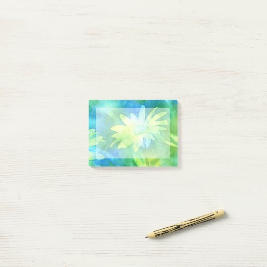 Dansende Daisy Waterverf Post-it® Notes (Op bureau)