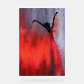 Dansende dame in rood acryl teken acryl bord (Voorkant)
