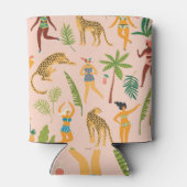 Dansende dames, luipaarden  patroon. blikjeskoeler (Achterkant)