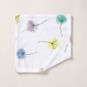 Dansende Dandelions | Waterverf Floral Pattern Bad Handdoek (Wasdoekje)