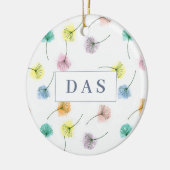 Dansende Dandelions | Waterverf Floral Pattern Keramisch Ornament (Links)