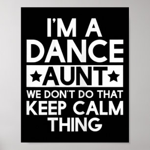 Dansende Dans Tante Grappige Tante Tante T Shi Poster