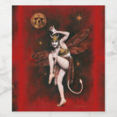  Dansende Danssen Lady Wine Lable Wijn Etiket (Enkel label)