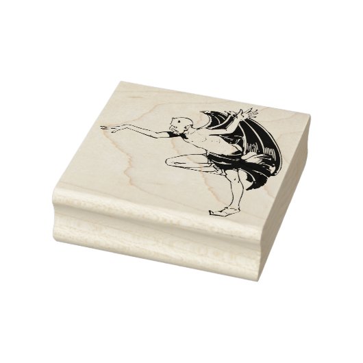 Dansende demon illustratie art stempel (Stempel)