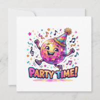 Dansende Disco Bal Verjaardagsfeest Tijd Cute Gra