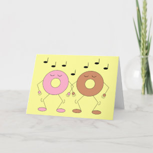 Dansende Donuts Lichtgeel: Blank Kaart