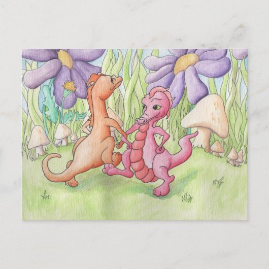 Dansende Draken Briefkaart (Voorkant)