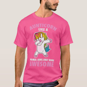 Dansende eenhoorn-dabbing tante Aunticoras T-shirt
