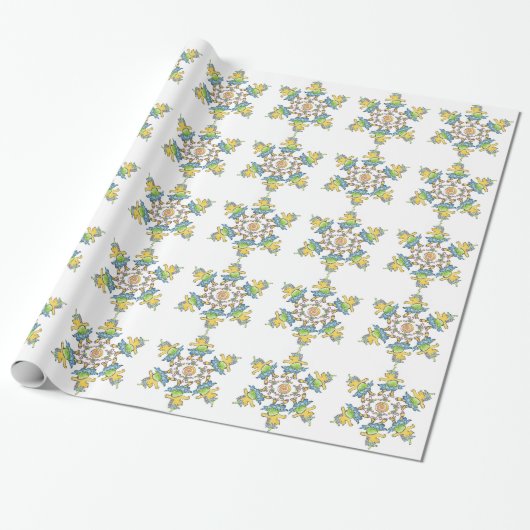 Dansende egel cadeaupapier (Uitgerold)