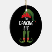 Dansende Elf Family Matching Group kerstparty Keramisch Ornament (Rechts)