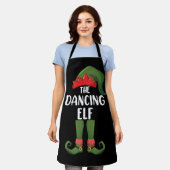 Dansende Elf Family Matching Group kerstparty Schort (Gedragen)