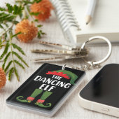 Dansende Elf Family Matching Group kerstparty Sleutelhanger (Voorkant Rechts)