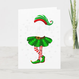 Dansende Elf Kerst Familie Matching Vrouwen Meisje Kaart
