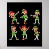 Dansende Elf kerstdance Challenge Boys Girls K Poster (Voorkant)