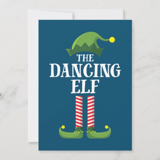 Dansende Elf Matching Family Group kerstparty Bedankkaart (Voorkant)