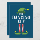 Dansende Elf Matching Family Group kerstparty Bedankkaart (Voorkant / Achterkant)
